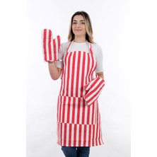 Sevilya Sweet 3lü Set Ayarlanabilir Askılı Cepli Mutfak Önlüğü Seti (2 ELDİVEN)