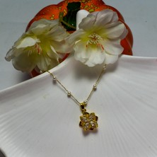 Chainbysilver Çelik Altın Rengi Oynarlı Sallantılı Kolye