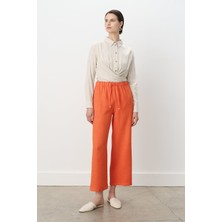 Nihan Beli Lastikli Bol Paça Pantolon