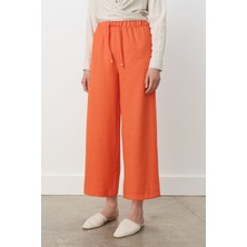 Nihan Beli Lastikli Bol Paça Pantolon