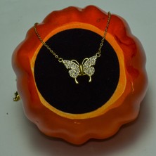 Chainbysilver Çelik Gümüşrengi Kelebek Sallantılı Kolye