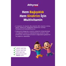 Athyras Pharma Immunica Gummy Kolostrum Beta Glukan Kara Mürver, Prebiyotik İçeren 60 Çiğnenebilir Form