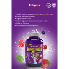 Athyras Pharma Immunica Gummy Kolostrum Beta Glukan Kara Mürver, Prebiyotik İçeren 60 Çiğnenebilir Form