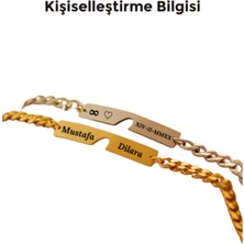 Kişiye Özel Tasarım Çift Kalp Bileklik, Isim Yazılı Bileklik, Çift Bilekliği, Sevgiliye Hediye
