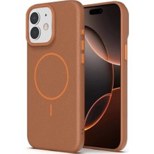 Apsuwa iPhone 11 Uyumlu Kılıf Lichee Deri Desen Silikon Kablosuz Şarj Özellikli Taba