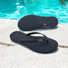 Tkees TP201 Siyah Renk Flip Flop Kadın Parmak Arası Plaj Terlik