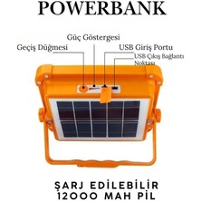 Tarez V-017 Güneş Enerjili LED Taşınabilir Projektör, Çok Amaçlı Kamp Lambası 100 Watt