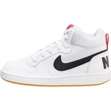 Nike Beyaz Court Borough Mid Spor Kadın Ayakkabı Düz Tabanlı Rahat Kullanım İçin Tasarlandı 839977-107