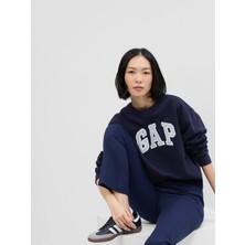 Gap Kadın Lacivert Gap Logo Bisiklet Yaka Fleece Sweatshirt