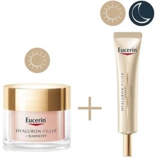 Eucerin Hyaluron-Filler+Elasticity Gündüz Kremi SPF30 50ML+ELASTICITY Göz Kremi SPF20 15ML+ÇANTA