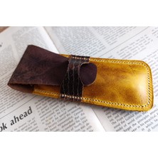 Crazy Hors Hakiki Deri El Emeği Özel Kalemleriniz Için Kalemlik Kalem Kutu 27 cm 6 cm W140