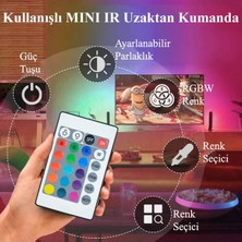5 mt Kumandalı Rgb Şerit LED Lamba Iç ve Dış Mekan Silikon Yapışkanlı Aydınlatma