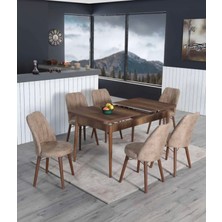 Yonga concept Açılabilir Mutfak Masa Takımı (6 Sandalyeli)
