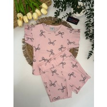 Kız Çocuk Pamuklu Şort‑tişört Pijama Takımı