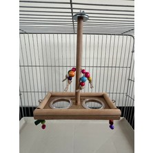 Premium Ahşap Kuş Yemliği , Kafes Üstü Kuş Yemliği , Sultan Papağanı,muhabbet Kuşu Lüks Kuş Mamalığı
