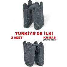 Crab Isıya Dayanıklı Kumaş Fırın Tutacağı Tutacak Modelleri Silikon Değil (2 Adet Tutacak)