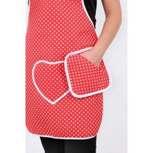 Sevilya Trendy 3lü Set Sıvı Geçirmez Mutfak Önlüğü, Isıya Dayanıklı Fırın Eldiveni ve Tutacak Takımı