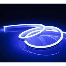 3 Metre Mavi Neon LED Slikonlu