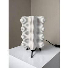 Wave Nordic Masa Lambası | Dalga Formlu Modern Dekoratif Obje Abajur