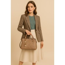 Kadın Butterfly Siyah El ve Omuz Çantası Kol Çantası Charm Detaylı