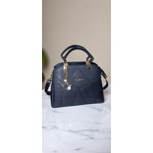 Kadın Butterfly Siyah El ve Omuz Çantası Kol Çantası Charm Detaylı
