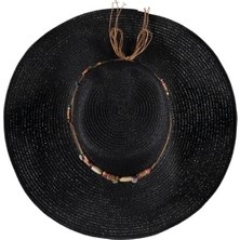 Kadın Hasır Fötr Plaj Şapka Stile Geniş Model