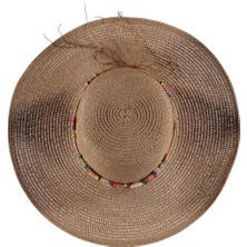 Kadın Hasır Fötr Plaj Şapka Stile Geniş Model