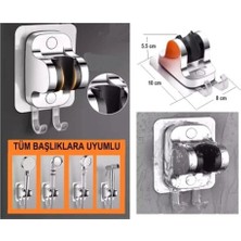Duş Mafsalı Yapışkanlı Askılıklı Krom