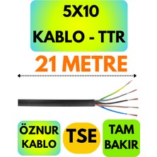 Öznur 5X10 Ttr Kablo (Siyah) Metre Seçenekli