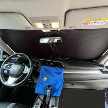 Honda Civic Fc5 2016 - 2021 Için Uyumlu Titanyum Gümüş Oto Güneşlik