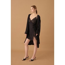 Pierre Cardin İpek Saten Altılı Gelin Çeyiz Takımı - Lx.25272 Black