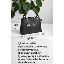Omuz Çantası Full Astarlı Ayarlanabilir Uzun Askılı Omuz ve Kol Çantası 2 Bölmeli Çanta