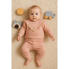 Fisto Detaylı Pamuklu 2'li Kız Bebek Takımı