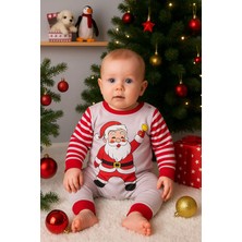 Noel Baba Detaylı Bebek Tulum % 100 Pamuk