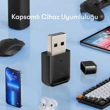 Bluetooth Kablosuz Mini Araç Kiti Wireless USB Aux Dönüştürücü + Bilgisayar Laptop Aktarıcı Çevirici