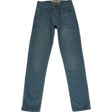 Hacker Fistan Store Erkek Turkuaz Normal Bel Dar Kesim Boru Paça Jean Pantolon