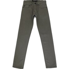 Hacker Fistan Store Erkek Bej Normal Bel Dar Kesim Dar Paça Jean Pantolon