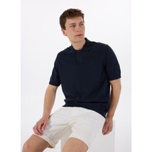 Boss Polo Yaka Regular Fit Lacivert Erkek Kazak Asac_p