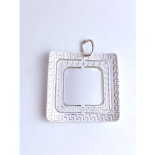 18 Ayar Altın Kaplama Yeni Doğan Bebek Hediyesi Kare Dualı Ayetel Kürsi Yazılı Kolye Ucu gram Gümüş