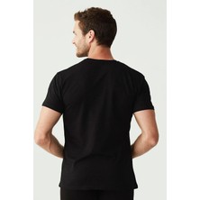U.s. Polo Assn. - Erkek Siyah 2 Li Yuvarlak Yaka T-Shirt 90002