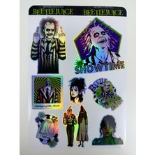 Beetlejuice ( Beter Böcek ) Hologram Sticker A4 1 Sayfa
