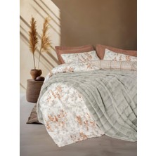 Cotton Box Trim Çift Kişilik Kürk Battaniyeli Suave Gri Nevresim Takımı