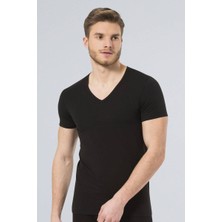 Türen Erkek V Yaka Likralı T-shirt