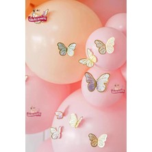 60'lı Kelebek Parti ve Pasta Süsü Doğum Günü Parti Seti Süsü