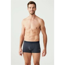 U.S. Polo Assn. Erkek Lacivert - Saks - Lacivert Melanj 3'lü Boxer