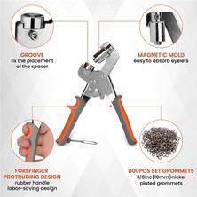 Luuminaly 800 Adet Grommet Alet Takımı, Grommet Pres Pensesi 3/8 Inç (10MM) Elde Taşınabilir (Yurt Dışından)