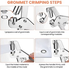 Luuminaly 800 Adet Grommet Alet Takımı, Grommet Pres Pensesi 3/8 Inç (10MM) Elde Taşınabilir (Yurt Dışından)