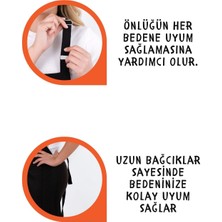 Sevilya Star Ayar Askılı 5li Mutfak Önlüğü Seti (Ayar Askılı Havlulu Önlük, Şapka, Eldiven, Tutacak)