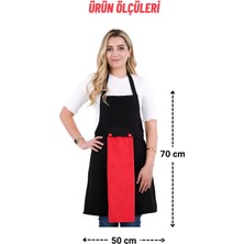 Sevilya Star Ayar Askılı 5li Mutfak Önlüğü Seti (Ayar Askılı Havlulu Önlük, Şapka, Eldiven, Tutacak)