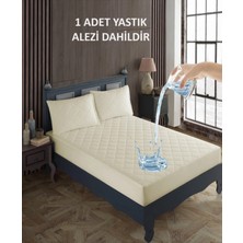 Sevilya Tek Kişilik Alez Seti Pamuk Kapitone Su Sıvı Geçirmez Yatak Yastık Alezi Yatak Yastık Koruyucu
